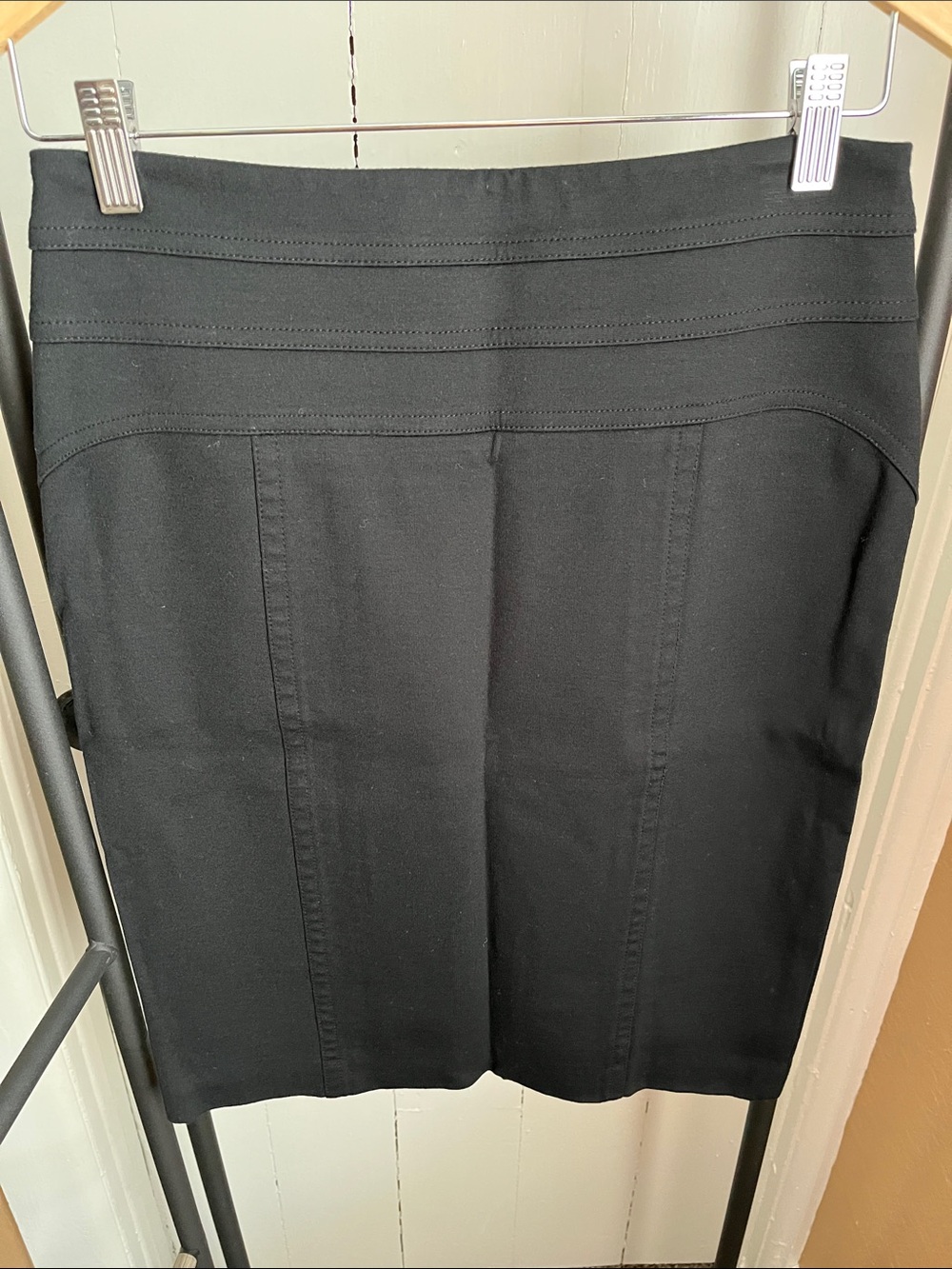 Women's Black Stretchy Pencil Skirt